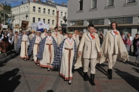 Daugavpils Universitātes studentu deju ansamblis Laima. Fotogrāfs J. Dunaiskis