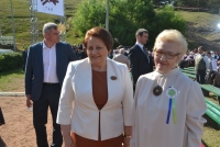 Ministru prezidente L. Straujuma kopā ar Goda virsdiriģenti T. Broku. Fotogrāfs J. Dunaiskis