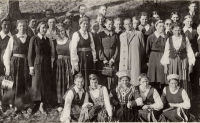 Līvānu koris Latgales dziesmu svētkos. Fotogrāfs nav zināms